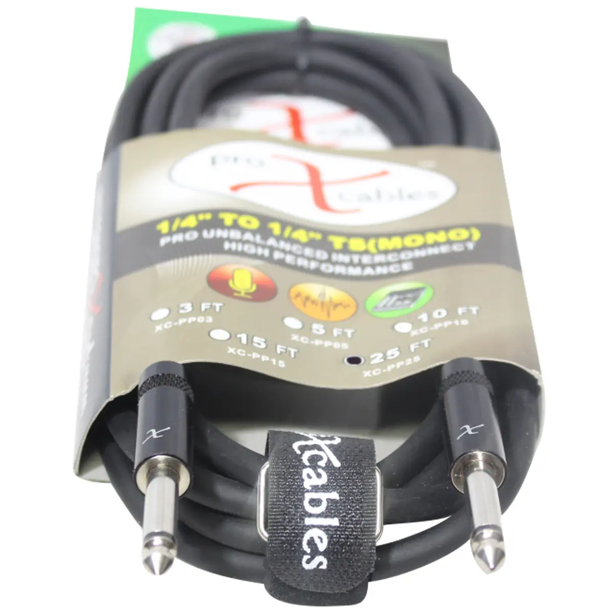 ProX XC-PP25 25' 1/4" TS-M to 1/4" TS-M Unbalanced High Performance Audio Cable