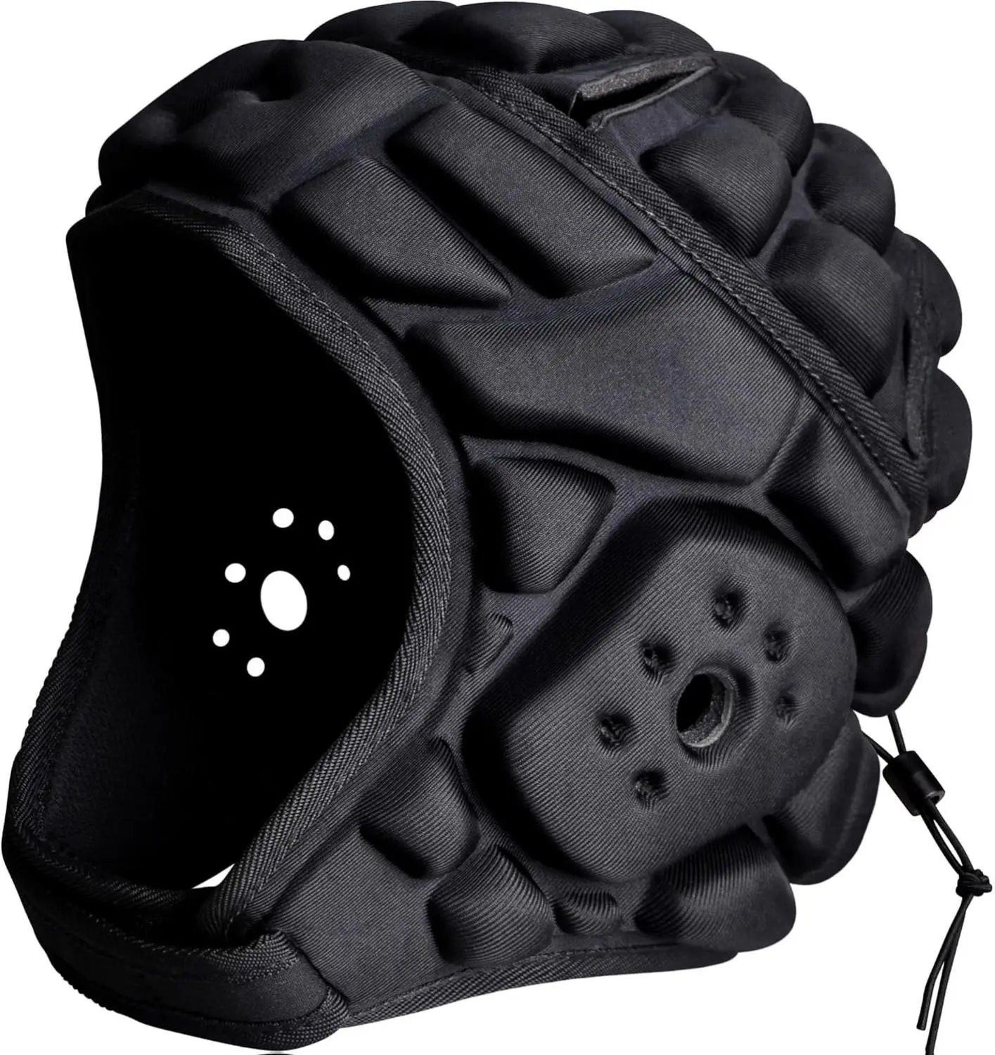 COOLOMG Lace-Up Shockproof Safety Protective Headgear for Youth Sports Gear, Lacrosse, Rugby/Soccer - High-Quality Lycra, Polyester, EVA Foam Padding, Lightweight Adjustable, Injury Prevention