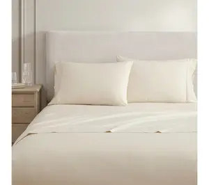 Martha Stewart Skylands Beige Cotton Twin Sheet Set