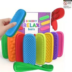 Colorful Sensory Fidget Toys, 8pcs/16pcs Multiple Textured Suction Toys, Fidget Strips Stress Relief Fidgeting Toy for Home School Office