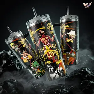 God Usopp Sogeking You Will Be Guided 40oz Tumbler Design Vacuum Insulated Stainless Steel Cup with Comfort Handle & Leak-Proof Straw, Hot Cold Beverage Container for Otaku & Weeb Birthday Gift for OneP Fans
