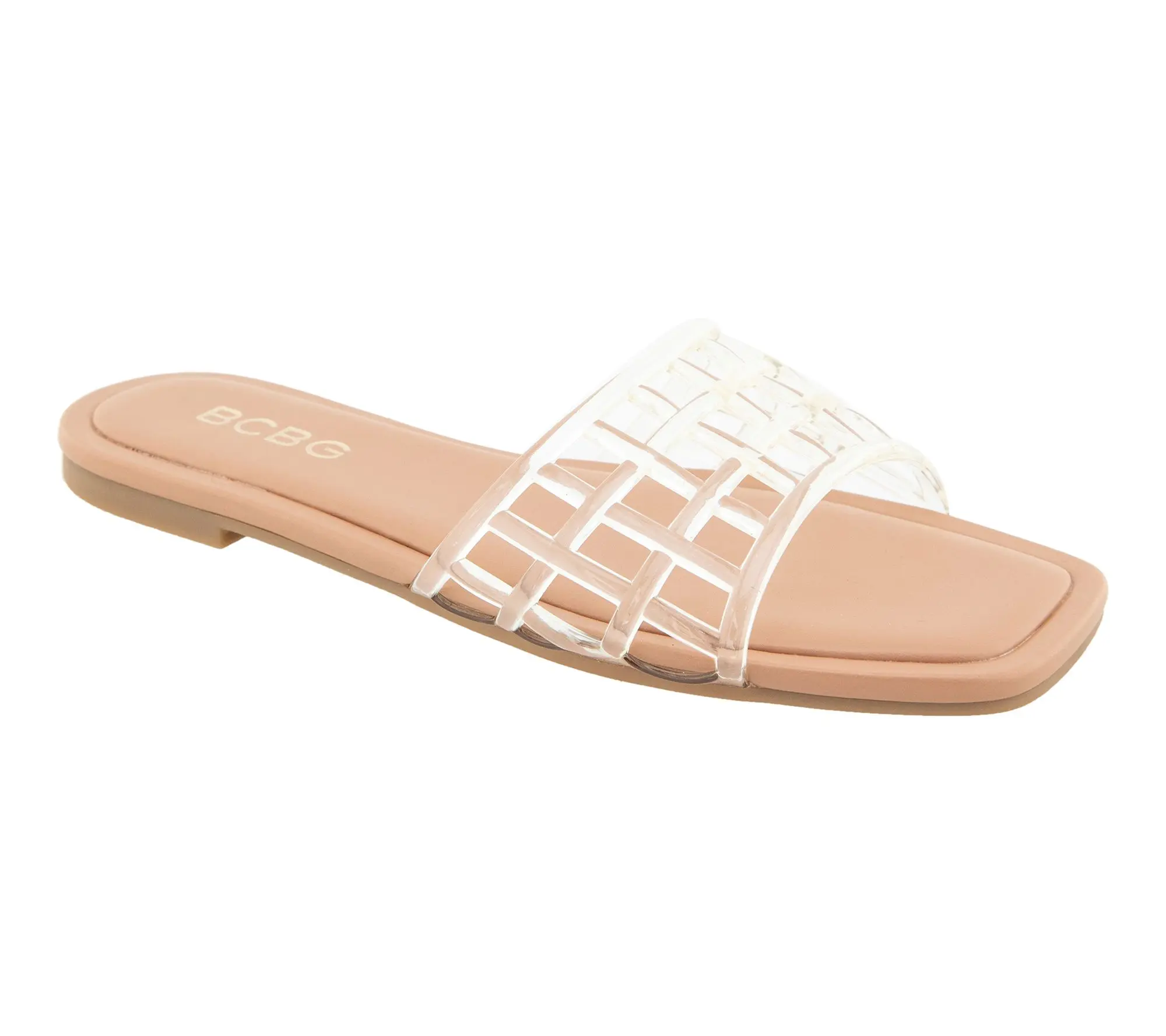 BCBG Maria Vinyl Flat Sandal