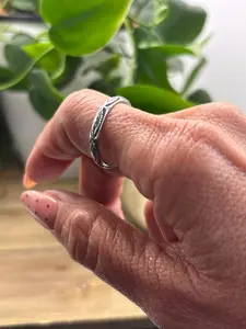 Vintage Silpada Sterling Silver Pattern Band Ring, Size 9 1/2.