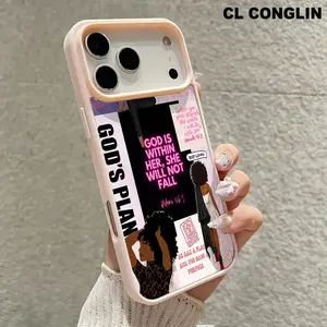 Magnetic Smartphone Casing for iPhone 11-17, Pro Max, Plus, Air – Non-Yellowing, Shockproof, Soft Silicone & Transparent Acrylic Cellphone Accessory, Handheld Device Cover Supports Wireless Charging, God's Plan Pattern, Accessories, Protective