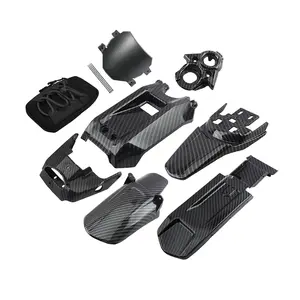 for Surron Light Bee X/S LBX LBS Accessories, Imitation Carbon Fiber Style Key Switch Cover, Battery Lock Cover, Inner Plate, Front Rear Fender, Shock Protector, Axle Guard, Motor Protection Cover Number plate for Segway X160 X260 Dirt Bike Parts Bags