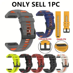 Quick Release Silicone Watch Band 26mm 22mm, Smart Watch Accessories, Smart Watch Straps For Garmin Fenix 8 Pro 47mm 51mm 6X 6 Pro 7X 7 Pro Epix Pro Enduro 2 Instinct 2 Tactix 7 Pro VERTIX 2 Sport Watch Strap