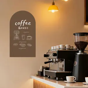 Brown graffiti-friendly magnetic arched sticker contact paper, 40cm80cm/50cm90cm, peel-and-stick wall self-adhesive magnetic wall panel stickers, suitable for home, school, restaurant, café, and office, peel-and-stick magnetic contact paper rolls