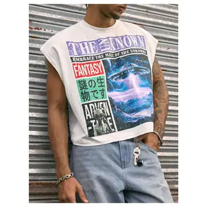 Men's Number Graphic Short Cap Sleeve Crew Neck Baggy Cargo T-Shirt - Menswear Clothes with Breathable Fabric for Summer Workout
