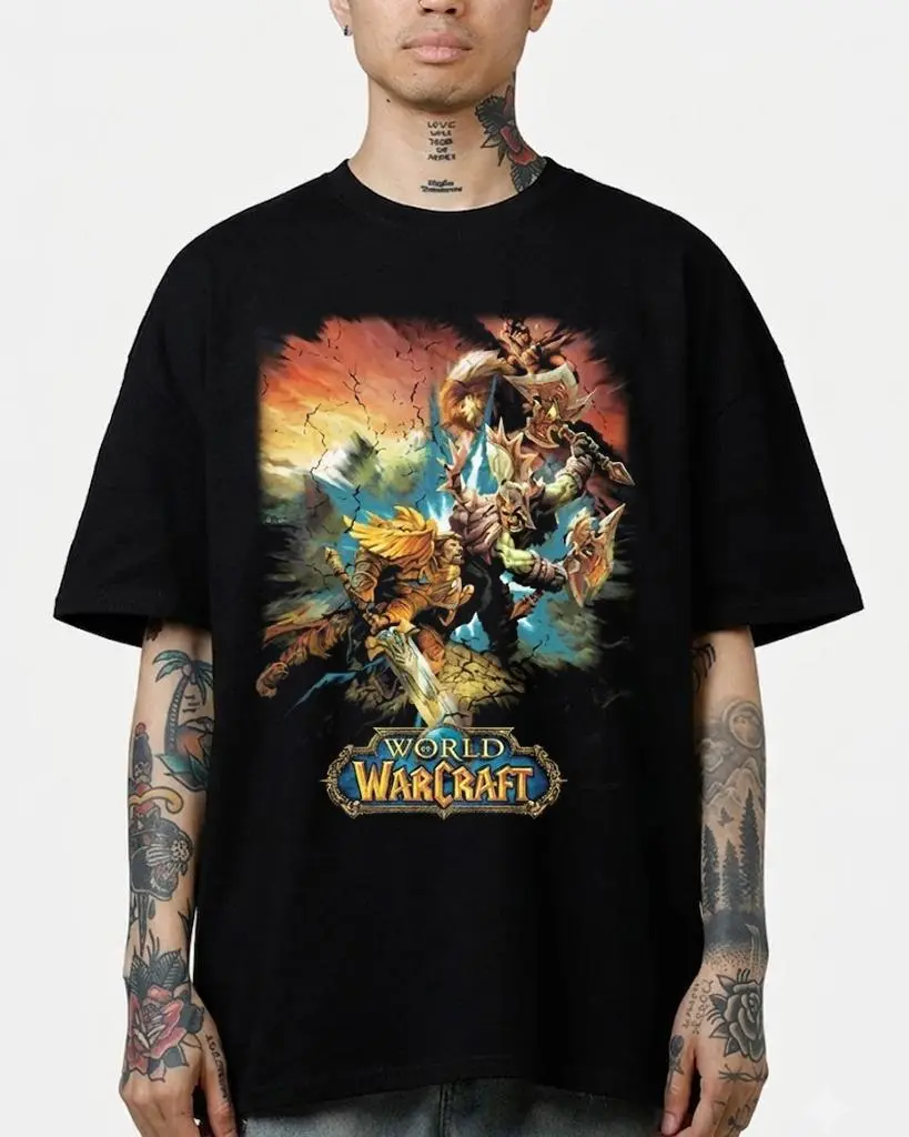 World of Warcraft Horde Symbol Graphic T Shirt Gift For Fans MMORPG Gaming Tee