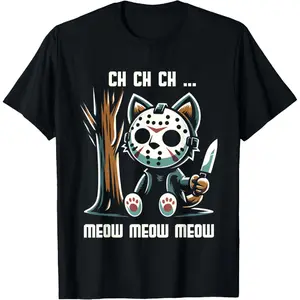 [100% Cotton] Vintage Cat Movie Horror Lovely Animal Classic Meow Kitten Men Women Girls Kids T-Shirt