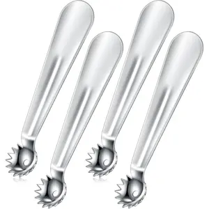 4 count Tomato Stem Corer Strawberry Baller Stainless Steel Strawberry Huller Tool Fruit Vegetable Stem Remover