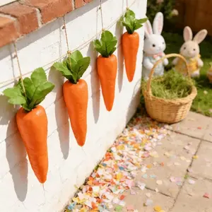 10pcs Realistic Carrot Model Artificial Fake Fruit Foam Vegetables Home Decor, Easter Holiday Decoration Props, Party Event Supplies