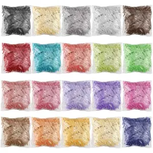 20Pack 14oz/400g Multicolored Raffia Ribbon Paper Crinkle Cut Paper Shred Filler for Tissue Paper  Wrapping, Craft DIY, Basket Packaging Filling, Easter Decoration, Birthday, Wedding