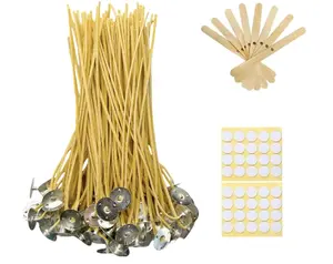 100 PCS 8 inch Hemp Candle Wicks 2.5mm Beeswax Candle Wicks Thick Candle Wicks Hemp Wicks Edible Candle Wick Butter Candle Making Wicks