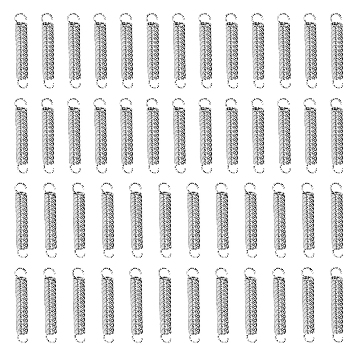 50PCS Extension Spring - Stainless Steel Extension Springs with Hook Ends - 1/4" x 1-1/2" - Ideal for Various Applications - Durable and Reliable Small Springs