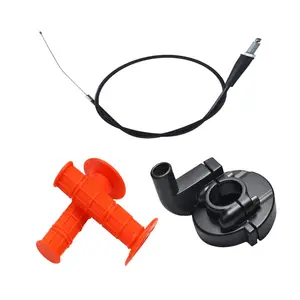 22mm 7/8" Go Kart Handlebar Hand Grips 39.3 inch Twist Handle Throttle Cable with Housing Set, for Pit Dirt Bike ATV Scooter Motorcycle Quad TaoTao Kazuma Sunl Roketa 100cc 110cc 125cc 140cc (Orange)