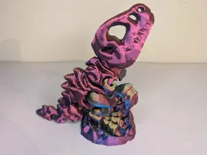 3D Printed Articulated T-Rex Skeleton - Poseable Dinosaur Action Figure cute gift