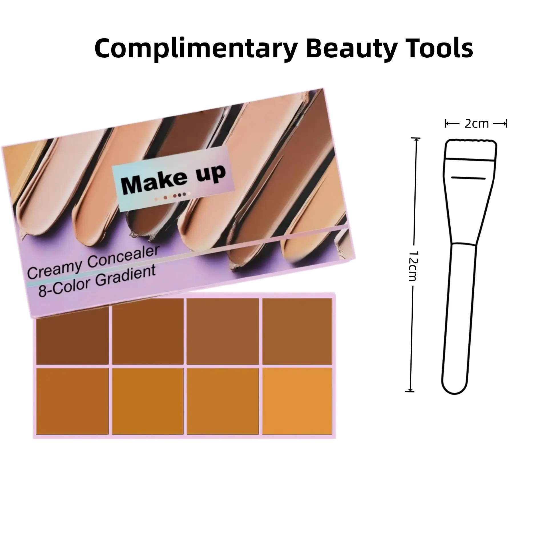 8-color soft matte gradient concealer palette is perfect for covering blemishes, acne scars, freckles, and tear troughs – one palette is all you need for concealing and contouring.#mothersday， Summervibes