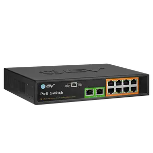 BV-Tech 8 Port PoE+ Gigabit Ethernet Switch with 2 Uplinks - 130W | POE-SW802G