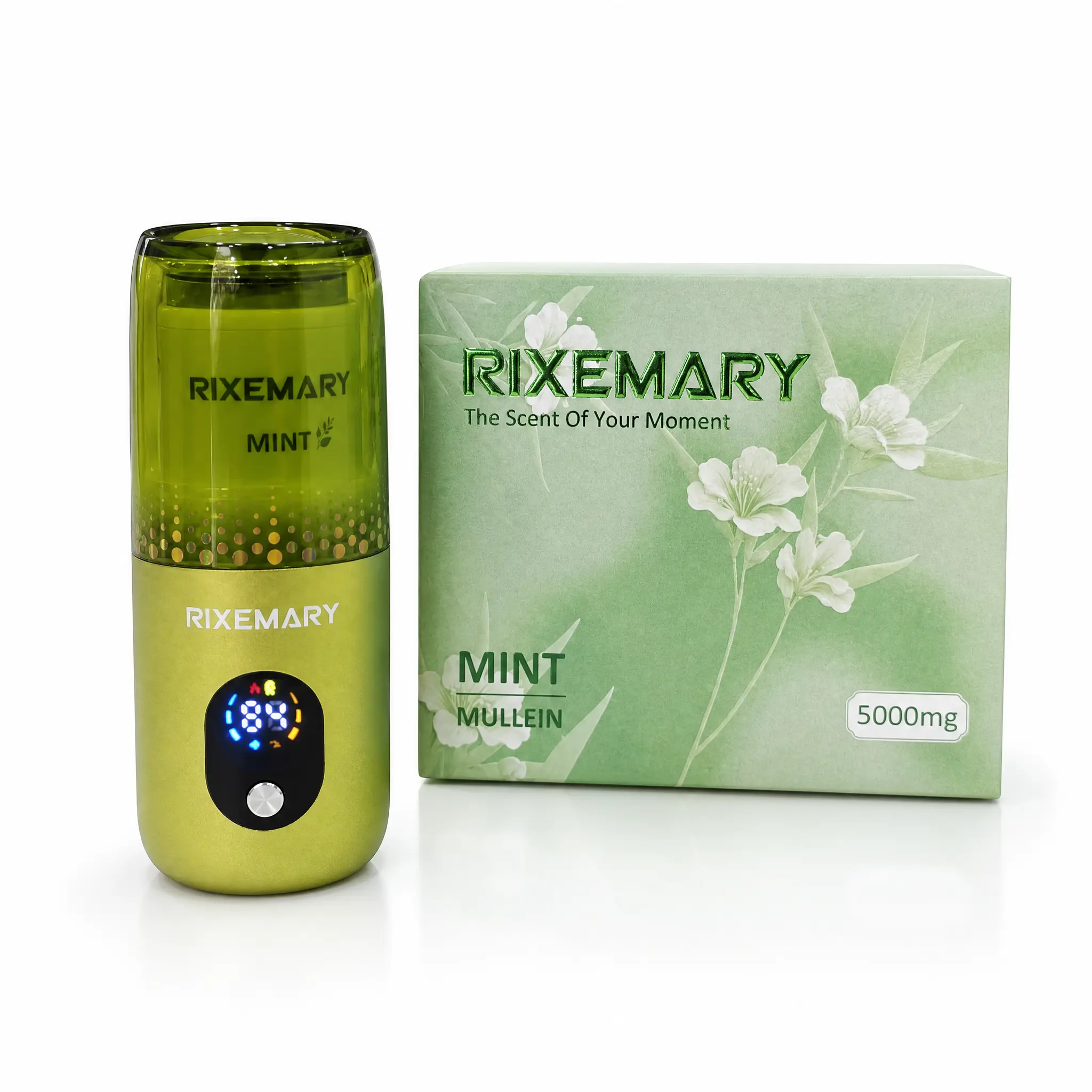 Peppermint Essential Oil Diffuser Scented Aroma Freshener Device - Room Spray Compatible, Dual Modes Switching, for Fresh Atmosphere in Bedrooms & Everyday Use