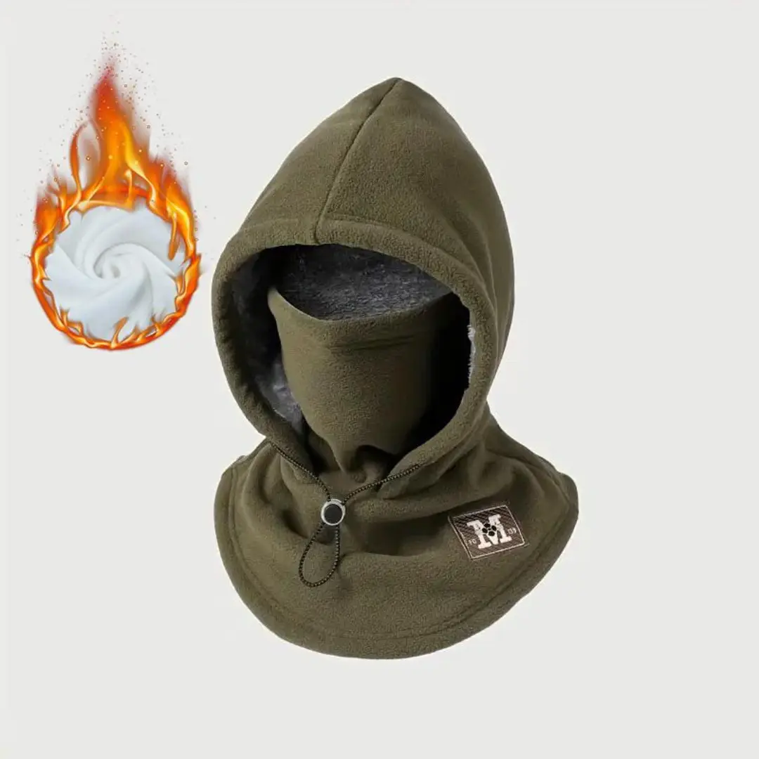 Fleece Flannel Balaclava, Windproof Hood for Adults, Thermal Wear Face Mask for Winter Outdoor Sports & Cycling, Biking, One-Piece