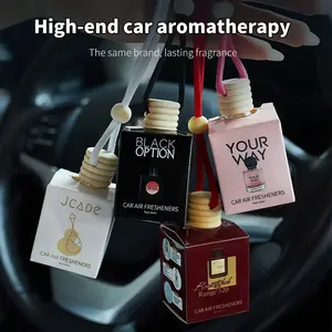 4 Pack 8ML Hanging Car Air Freshener, Long Lasting Car Diffuser Perfume, Car Aromatherapy, 4 Scents Stylish Car Fragrance, Eliminate Odor Car Scent for Car Interior, Car Fragrance Set