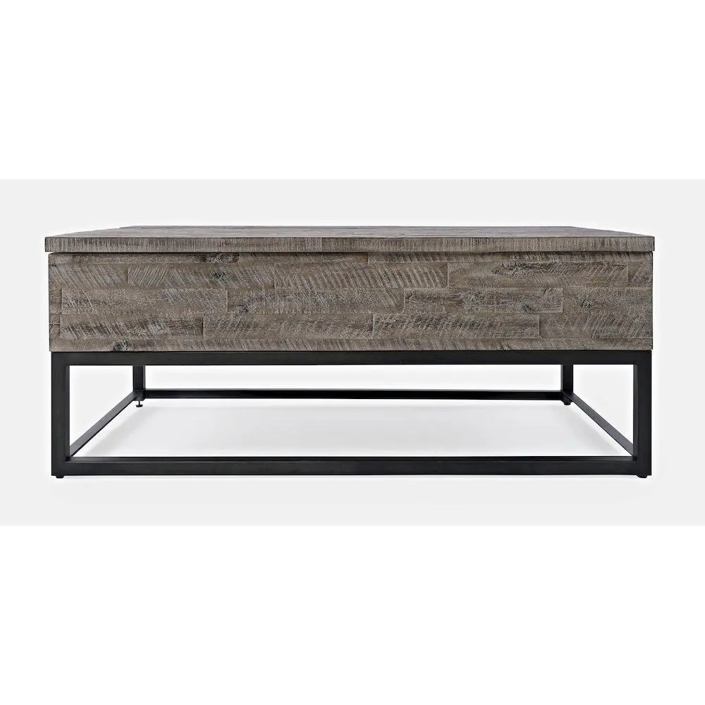 Rustic Distressed Wood Lift-Top Coffee Table - Smoothly Raises, Adjustable Height Indoor Furniture for Living Rooms, Coffee Tables