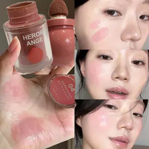 Herorange Liquid Blush Low Saturation Brightening Natural Glow Korean Style Youthful Cheek Makeup, Long-Lasting Hydrating Moisturizing Formula