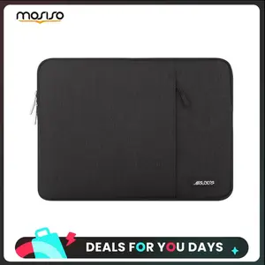 MOSISO 13.3 Inch Laptop Sleeve Case, Slim Lightweight Protective Bag with Front Pocket for MacBook Air/Pro, HP, Dell, ASUS, Lenovo - Commuting Travel Work Accessory (Black)