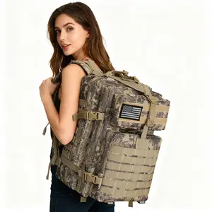 Tactical Gym Bag Heavy Duty Military Backpack for Training & Rucking. Waterproof 3-Day Assault Pack fits 17" Laptop. Ultimate Outdoor Hiking & Fitness Gear