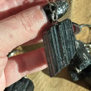 Black tourmaline protection keychain
