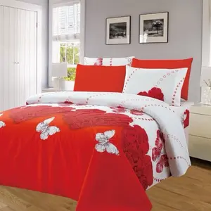 Hotel Bomboo Collection Six-Piece Set - 1 Fitted Sheet, 1 Flat Mattress, 4 King Pillowcases, Luxurious Cotton Percale, Fits Up to 16 Inches