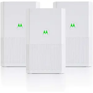 Motorola Router Wi-Fi Tri-Band Mesh System AC2200-3 Pack White Tri-Band Technology AC2200 Speed 3-Pack for Home & Office