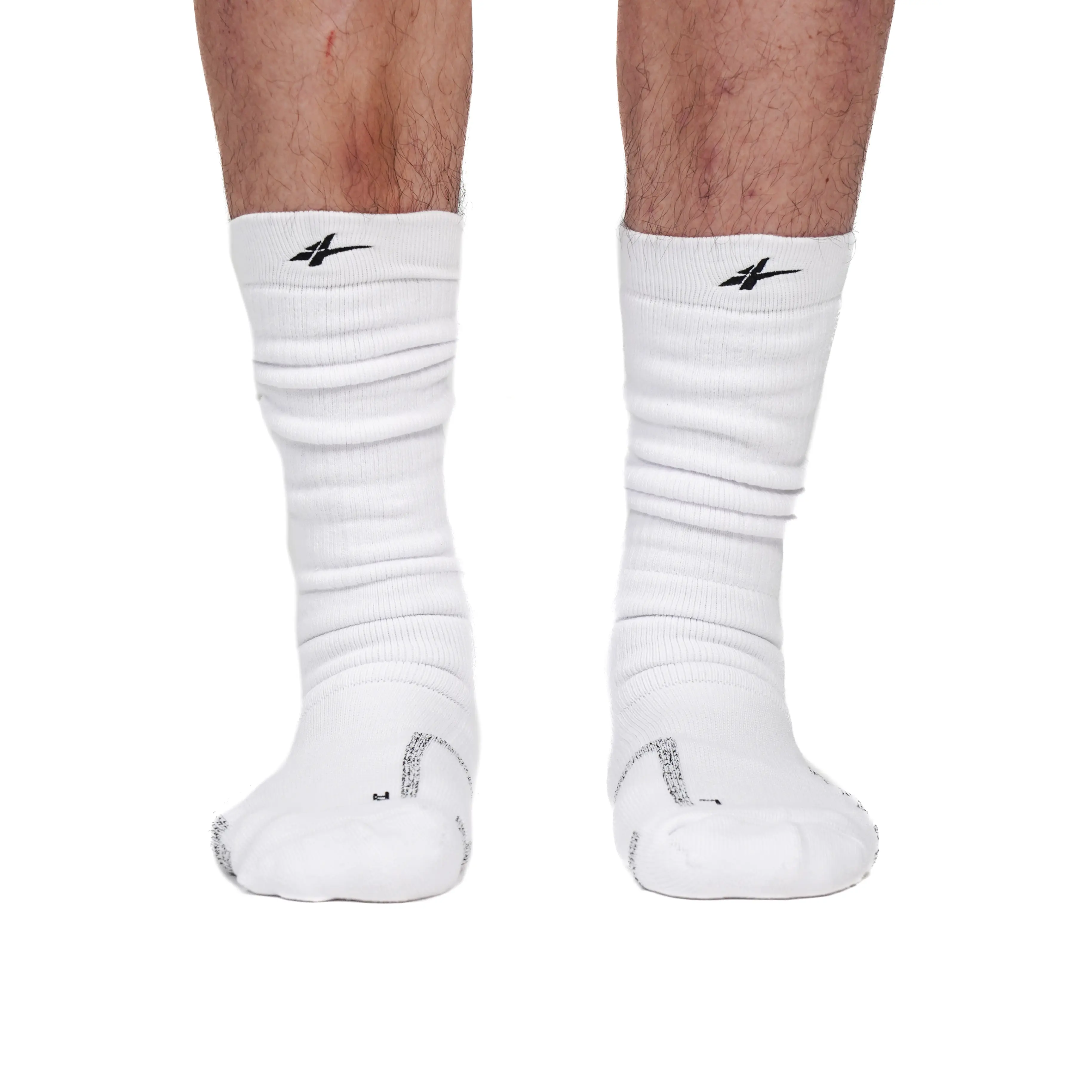 SPO Pro White Terry Crew Training Socks, Cushioned Impact Protection, Compression, Sweat-Wicking Cool Dry Comfort, No Sore Ft, Athletic Sports for Basketball, Gym, Unisex Youth & Adults, BackToSchool