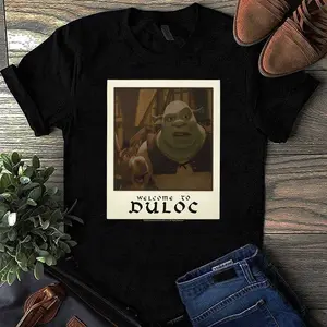 Shrek And Donkey Welcome To Duloc Polaroid Portrait T-Shirt