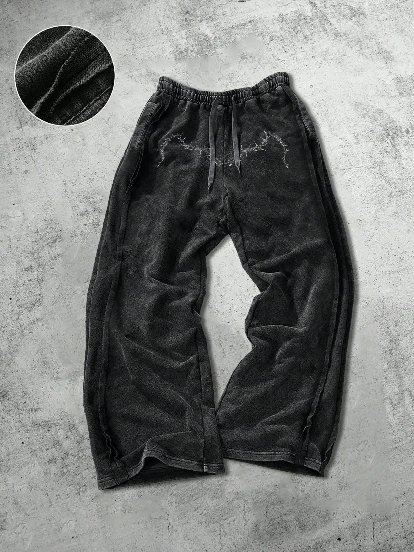 Men's Cotton Comfortable Long Pants, Breathable Sweat-Absorbing Fabric, Casual Straight Leg Pants, Spring & Fall Sports Wide Leg Joggers, Tracksuit Pants, Wide Leg Sweatpants, Casual Street Style