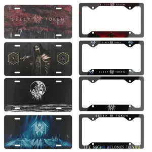 [Multiple Styles - Custom Available] Sleep token License Plate -Aluminum Vanity Tag for US Vehicles - Made in USA with Pre-Drilled Holes for Easy Installation