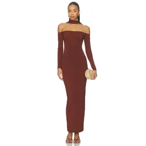 ALL THE WAYS Aida Maxi Dress in Brown