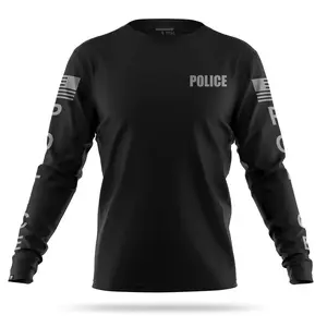 [POLICE] Men's Performance Long Sleeve [BLK/GRY]