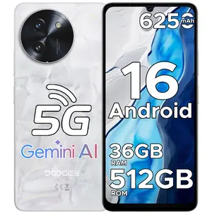 DOOGEE Note 59 Pro+ 5G Unlocked Phone, 5G Android 16 Smartphone - Gemini AI, 36GB+512GB/2TB Expand, 6250mAh Battery, 6.75" 120Hz Display, 50MP Camera, Dual SIM, NFC, GPS, Face & Fingerprint Unlock