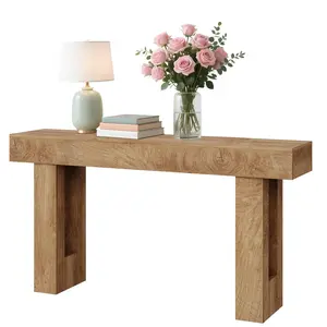 63" Console Table, Rustic Wooden Entryway Table, Multifunctional Sofa Table for Living Room, Foyer and Hallway