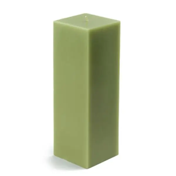 CPZ-157-0 3 x 9 in. Sage Square Pillar Candle, Green