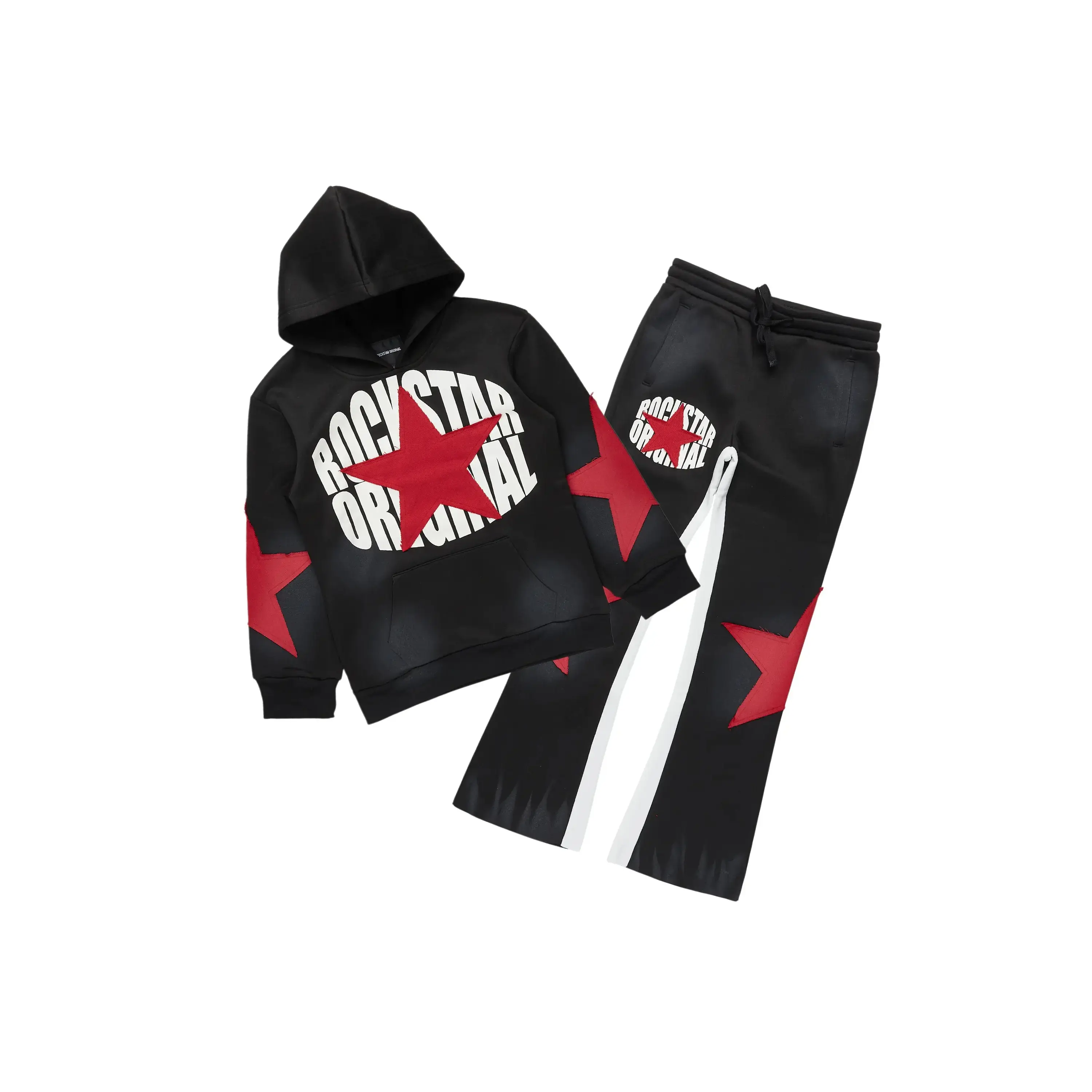 Girls Khaly Black/Red Track Set