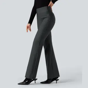 Halara Flex High Waisted Striped Work Flare Pants with Pockets