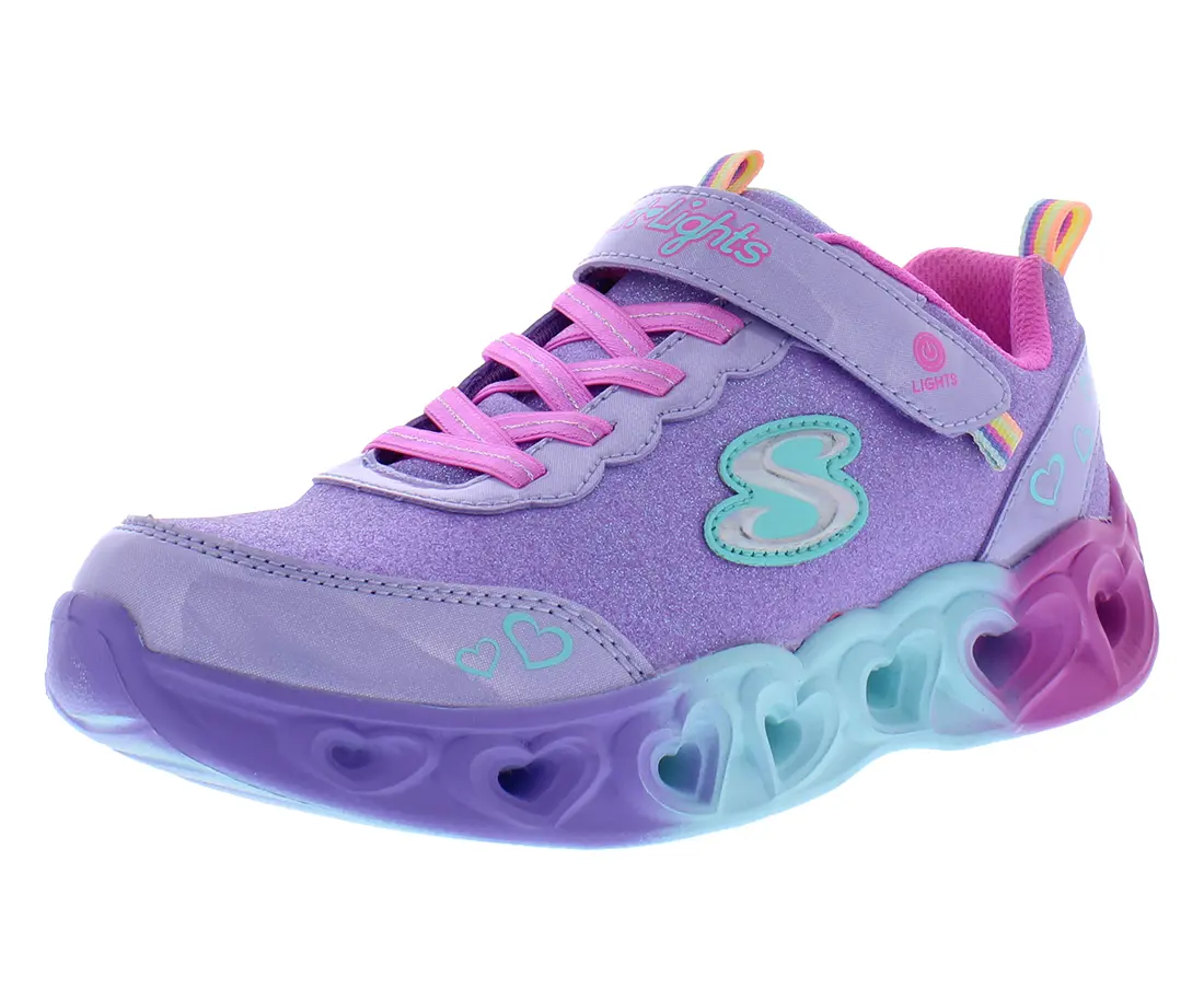 Skechers PS Heart Lights Kids' Sport Shoes for Girls, Light-Up Sole, Colorful Design (Sports & Outdoor Footwear), Heart Lights Color
