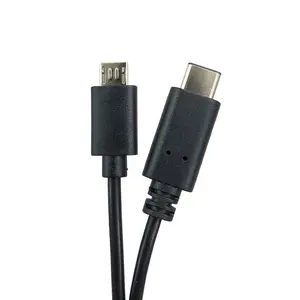 212 MAIN USB 2.0 Reversible Type-C Male to Micro B Male Cable - 3.28 ft Black, for Mobile Phones, Tablets, Electronic Devices, Cellphones (Compatible with USB Adapters)