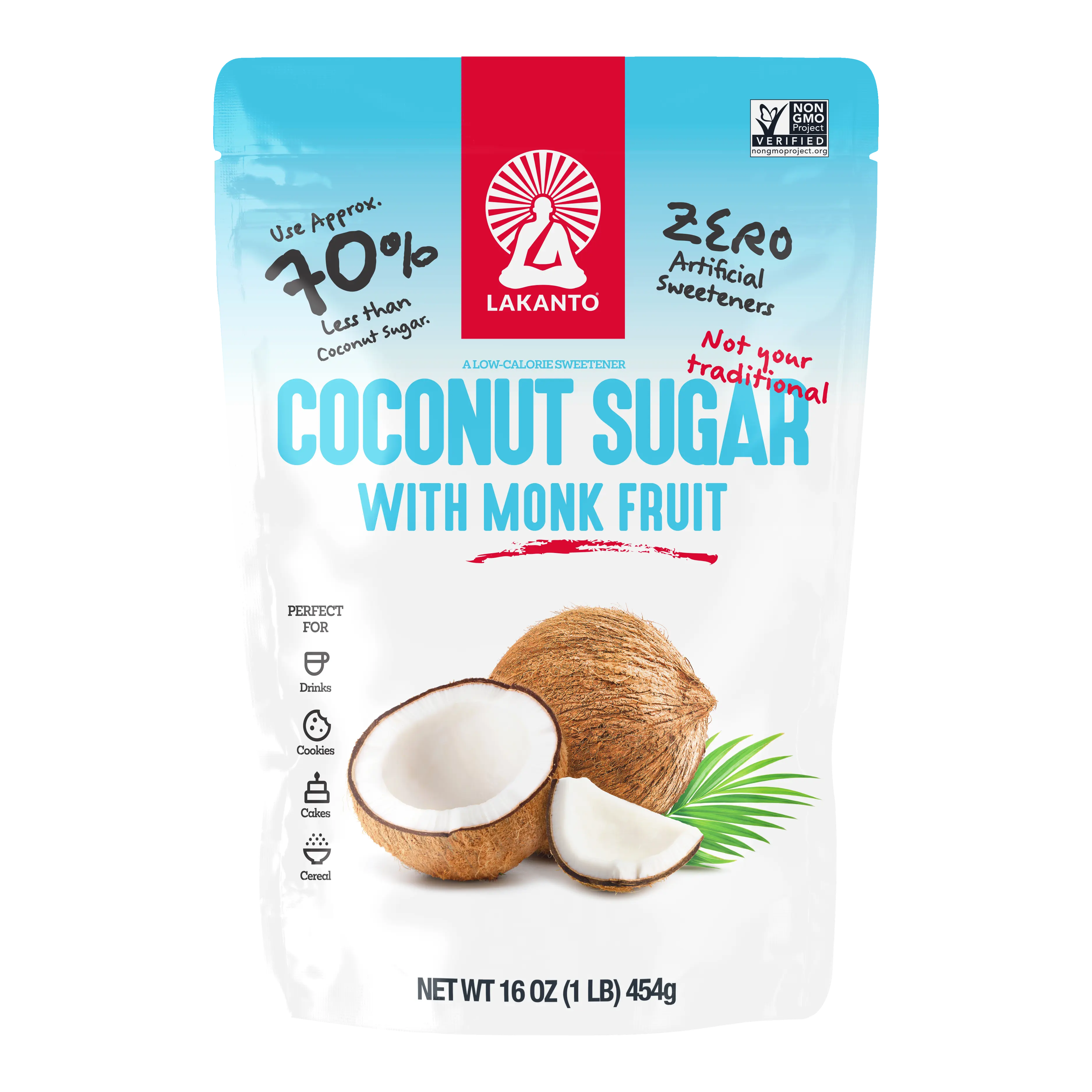 Lakanto Coconut Sugar with Monkfruit Sweetener (Reduced Sugar)