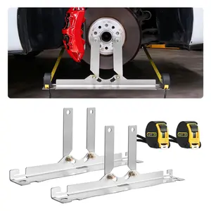 fathersdaygift VEVOR Wheel Alignment Tool, 2 PCS Stainless Steel Heavy Duty Toe Alignment Plates with 2 Measuring Tapes, Accurate Automotive Wheel Tools for Home Use, Compatible with Cars, Trucks, SUVs, and Vehicle