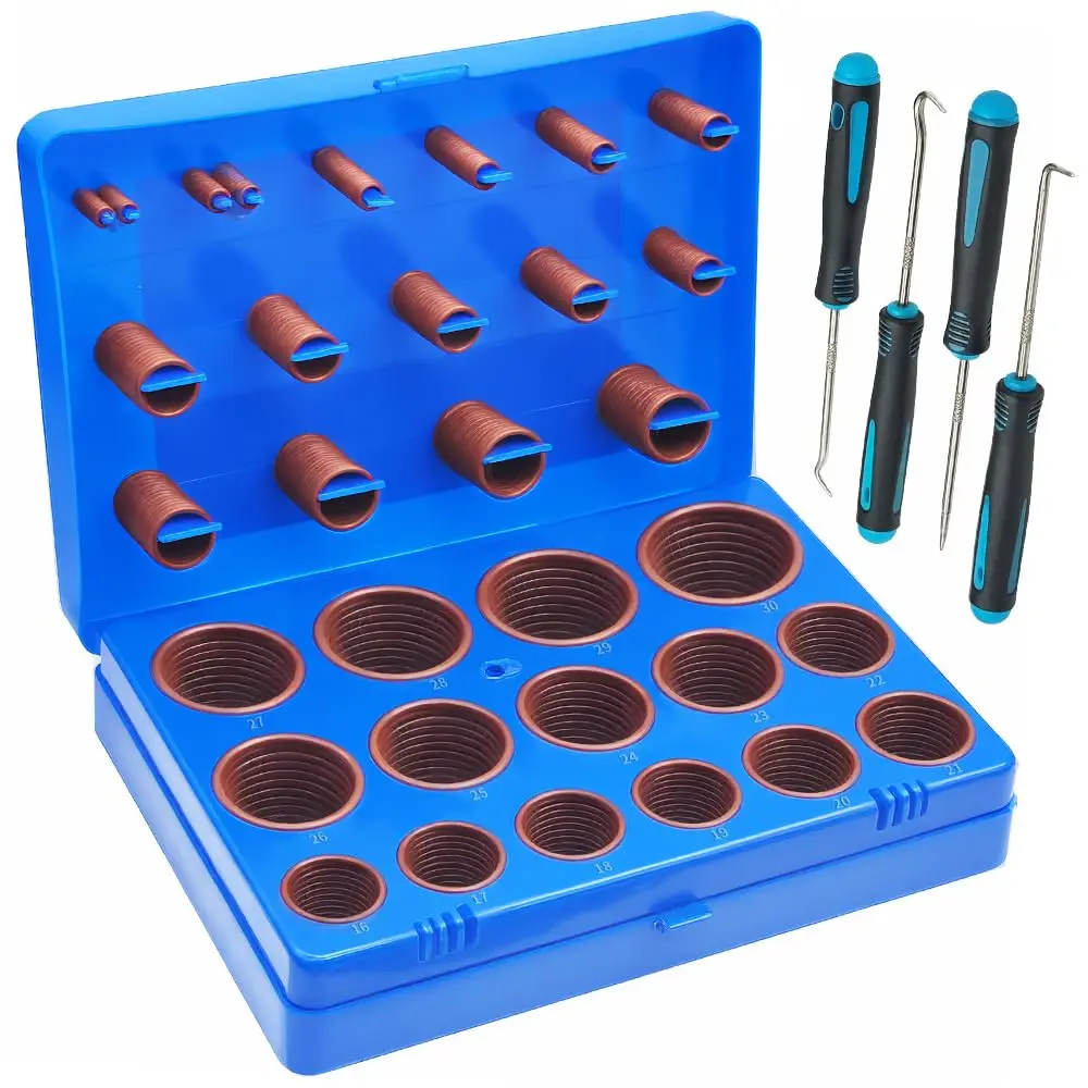 396PCS 30Sizes Viton O-Ring Kit, Metric Viton O Ring Assortment, FKM O Rings Seal Kit for Hydraulic,Automotive,Engine and Plumbing