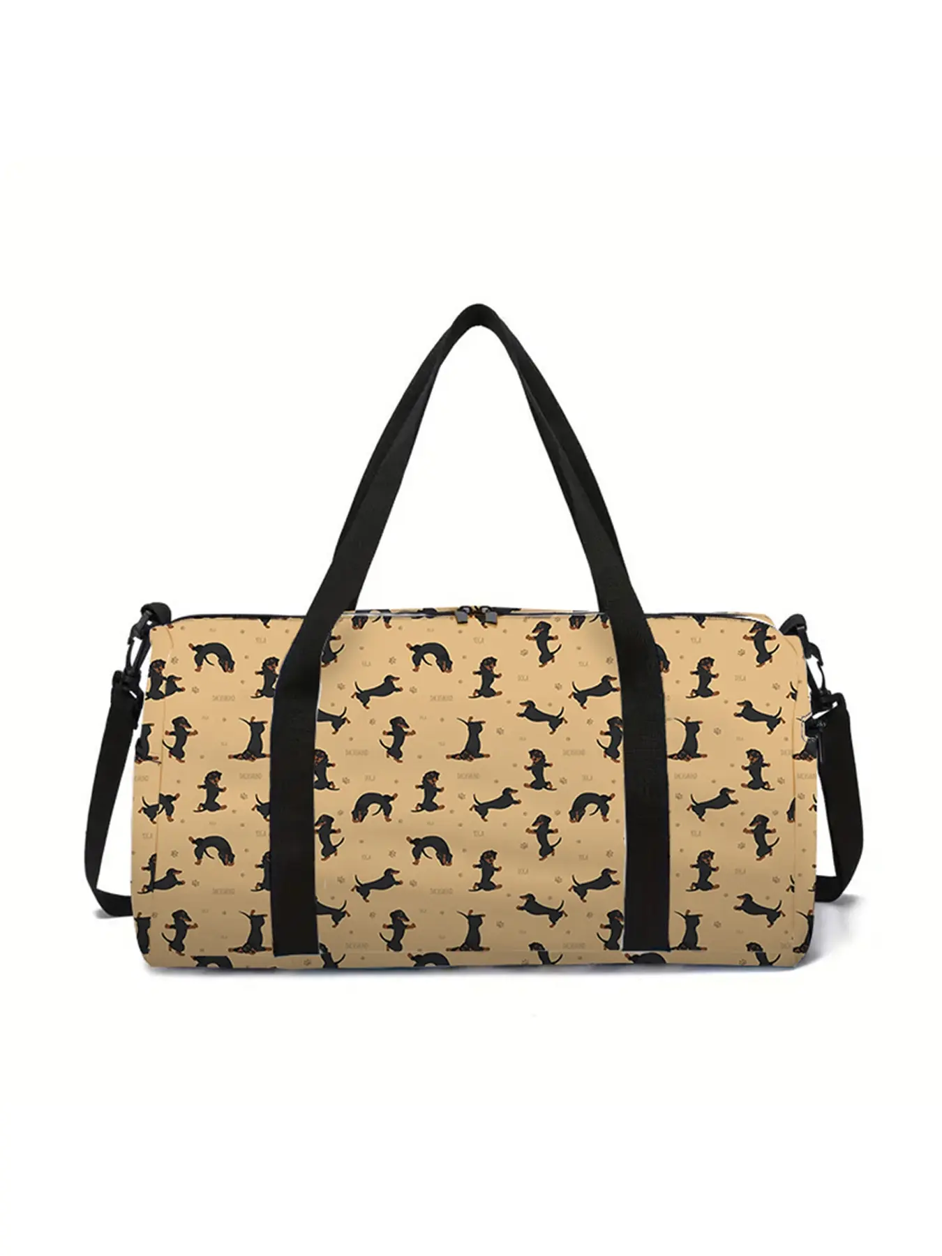 Dachshund dog pattern printed large capacity travel duffle bag, portable storage bag, Travel Organizer, Fashionable Patterned Bag